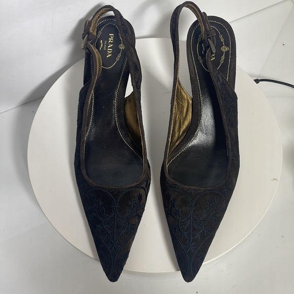 Prada heels slingback shoes size EU size 39.5 according to size tables US 9 - Picture 9 of 9